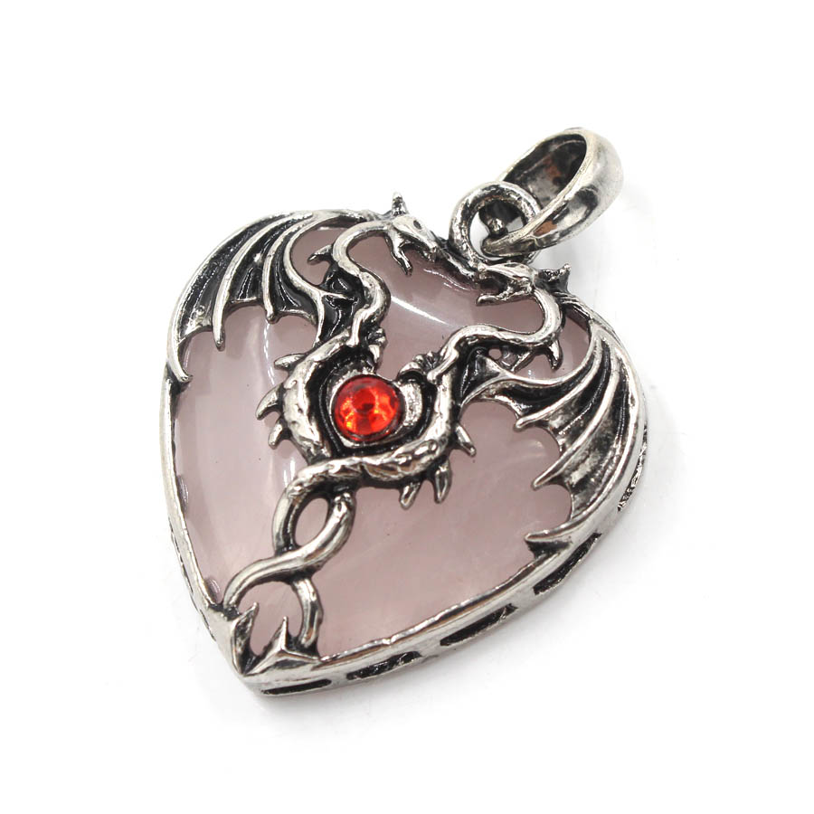 Dowsing Heart Crystal Quartz Double Dragon Pendants Pendulum Natural Stone Reiki Charms Fashion Jewelry For Women Men
Dowsing Heart Crystal Quartz Double Dragon Pendants Pendulum Natural Stone Reiki Charms Fashion Jewelry For Women Men