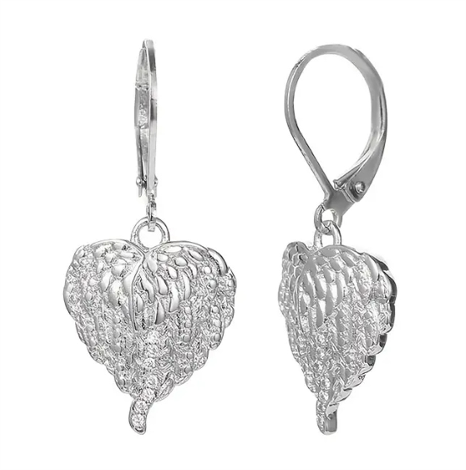 925 Silver Plated Heart Wings Zircon Women's Drop Earrings Charms Jewelry Gift Birthday Gifts For Women Wife Girls Her
925 Silver Plated Heart Wings Zircon Women's Drop Earrings Charms Jewelry Gift Birthday Gifts For Women Wife Girls Her