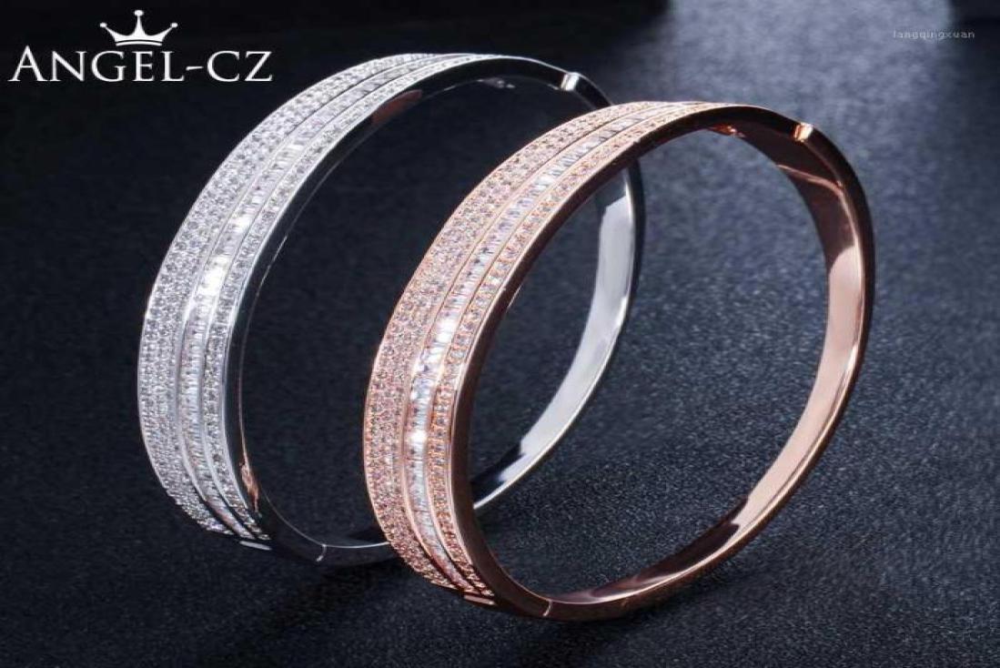 Bangle ANGELCZ Zircon Rose Gold And Silver Color Simple Round Jewelry Energy Bracelets For Women Men AB12414538318
Bangle ANGELCZ Zircon Rose Gold And Silver Color Simple Round Jewelry Energy Bracelets For Women Men AB12414538318