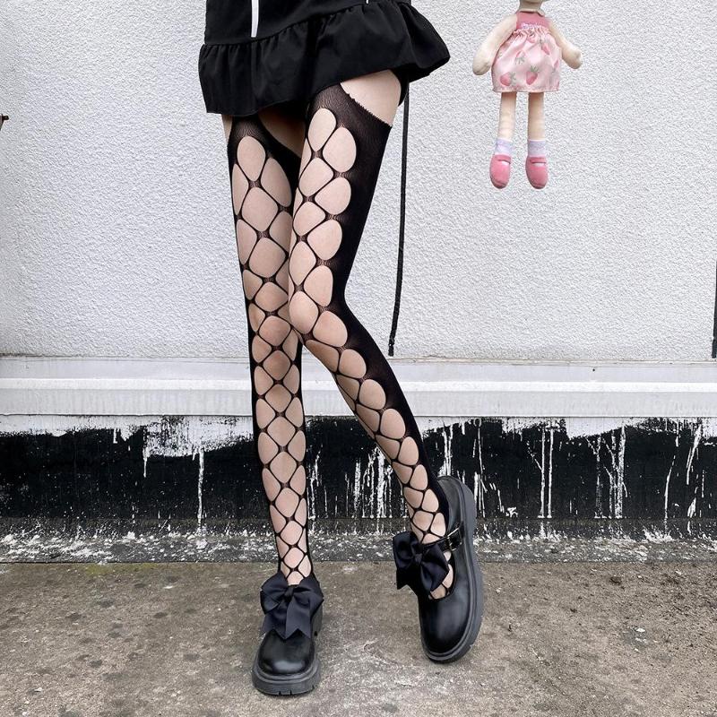 Women Socks JK Suspender Pantyhose Hole Summer Thin Women's Japanese Pattern Long Tube Over The Knee Lolita Stockings Dress Sexy Fishnet, Black
Women Socks JK Suspender Pantyhose Hole Summer Thin Women's Japanese Pattern Long Tube Over The Knee Lolita Stockings Dress Sexy Fishnet, Black