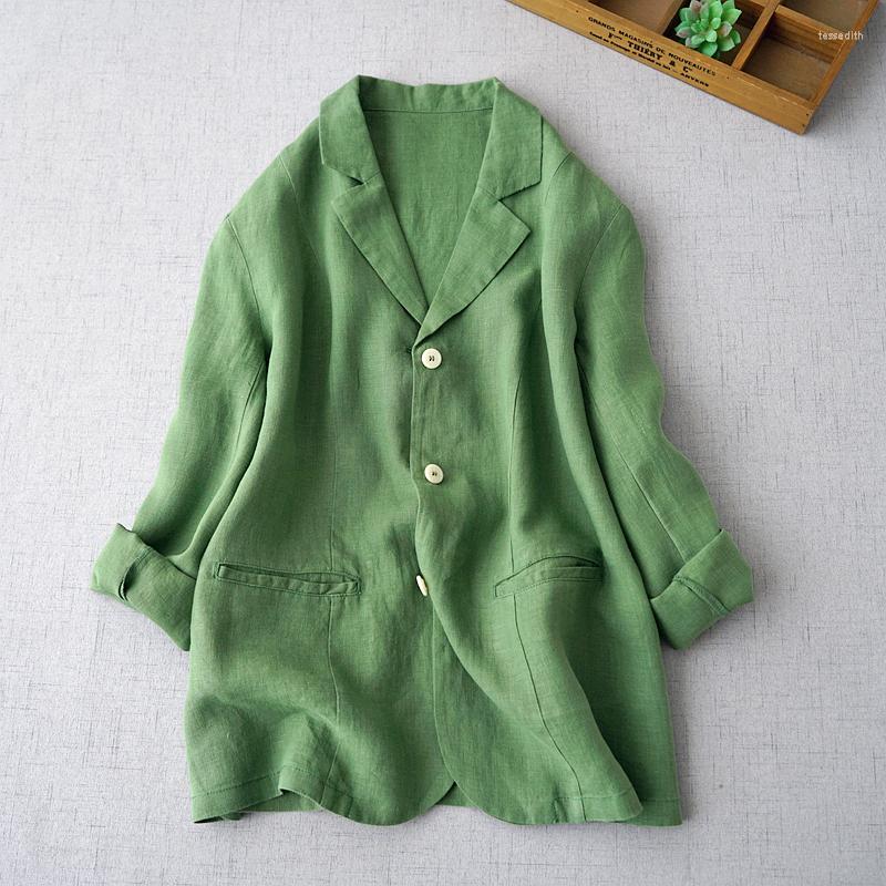 Women's Suits Spring Autumn Women All-match Loose Plus Size Japanese Style Green Mori Girls Brief Comfortable Thin Linen Blazers Coats, Avocado green
Women's Suits Spring Autumn Women All-match Loose Plus Size Japanese Style Green Mori Girls Brief Comfortable Thin Linen Blazers Coats, Avocado green