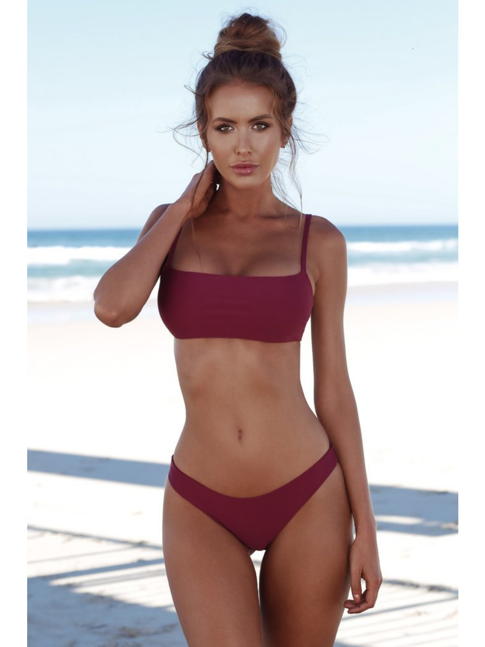 Women' Swimwear Xia Han European and American solid color lowprice multicolor nylon bikini split swimsuit manufacturers wholesale 230512, Red
Women' Swimwear Xia Han European and American solid color lowprice multicolor nylon bikini split swimsuit manufacturers wholesale 230512, Red
