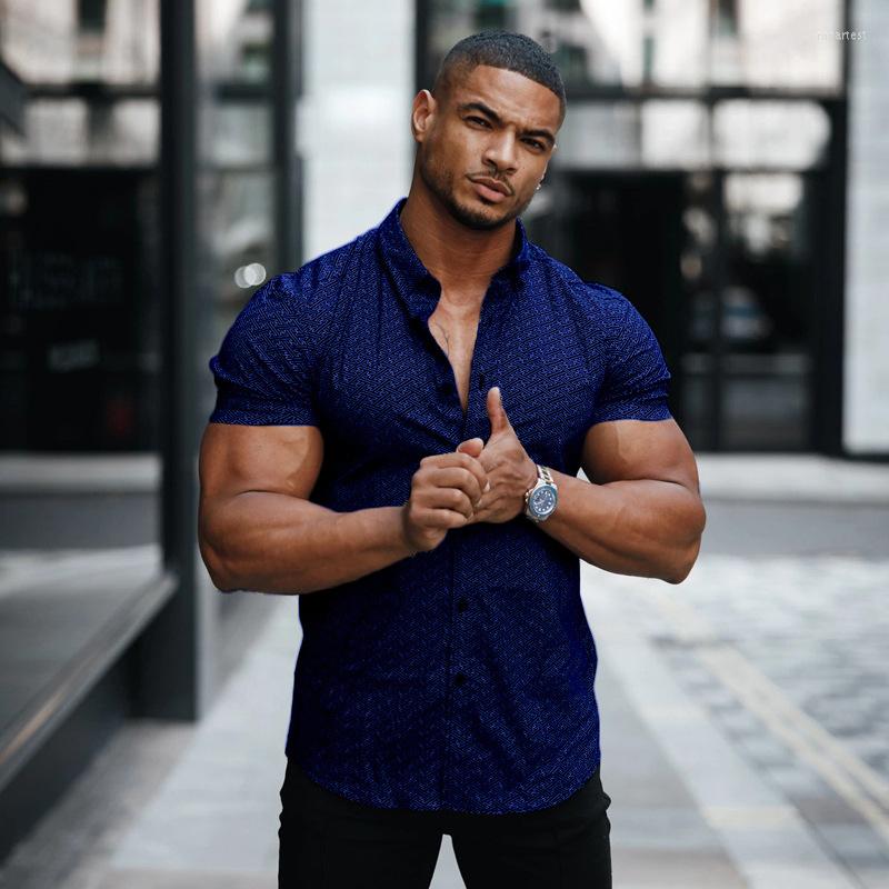 Men' Casual Shirts Slim Fitting Men' Printed Shirt 2023 Summer Fashion Diamond Pattern Short Sleeved Gentleman' Fashions, Blue
Men' Casual Shirts Slim Fitting Men' Printed Shirt 2023 Summer Fashion Diamond Pattern Short Sleeved Gentleman' Fashions, Blue