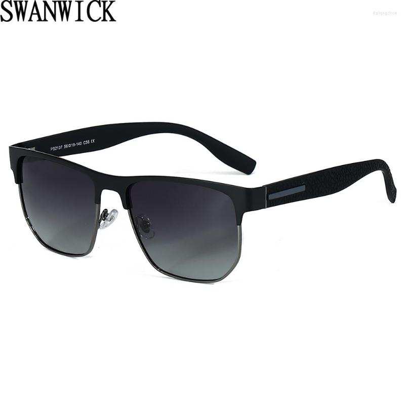 Sunglasses Swanwick TR90 Square Sun Glasses Retro Men Half Metal Frame Polarized UV400 Summer Style Blue Silver Mirror 2023 Male
Sunglasses Swanwick TR90 Square Sun Glasses Retro Men Half Metal Frame Polarized UV400 Summer Style Blue Silver Mirror 2023 Male