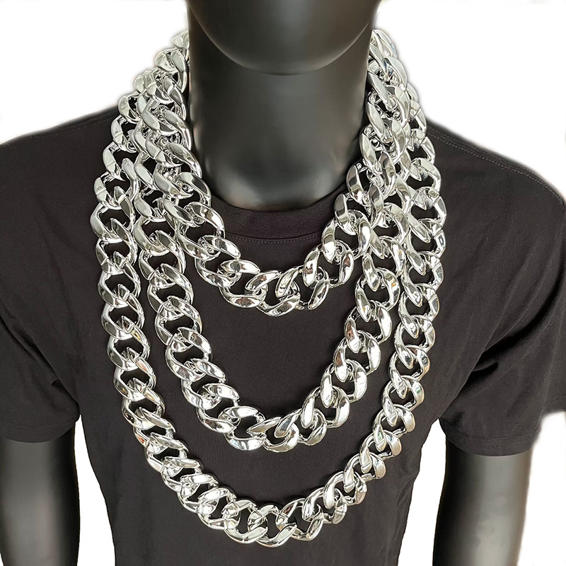 Chains new type Acrylic Necklace Bulky Hip Hop Thick Large white yellow luxury gold color Chain Goth Style Men Jewelry 35mm
Chains new type Acrylic Necklace Bulky Hip Hop Thick Large white yellow luxury gold color Chain Goth Style Men Jewelry 35mm