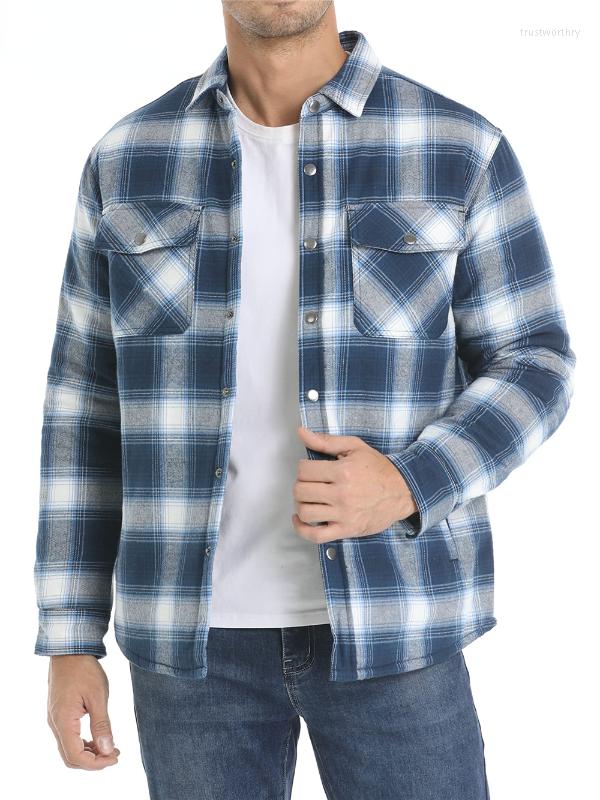 Men's Jackets Winter Plaid Cotton Mens Long Sleeve Quilted Lined Flannel Shirt Jacket Multi-Pockets Outwear Hiking Coats Tops, F5 blue gray
Men's Jackets Winter Plaid Cotton Mens Long Sleeve Quilted Lined Flannel Shirt Jacket Multi-Pockets Outwear Hiking Coats Tops, F5 blue gray