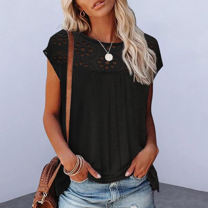 Women's Blouses Chic Women Summer T-shirt Short Sleeves Daily Wear Breathable Cutout Lady Top, Dark blue
Women's Blouses Chic Women Summer T-shirt Short Sleeves Daily Wear Breathable Cutout Lady Top, Dark blue