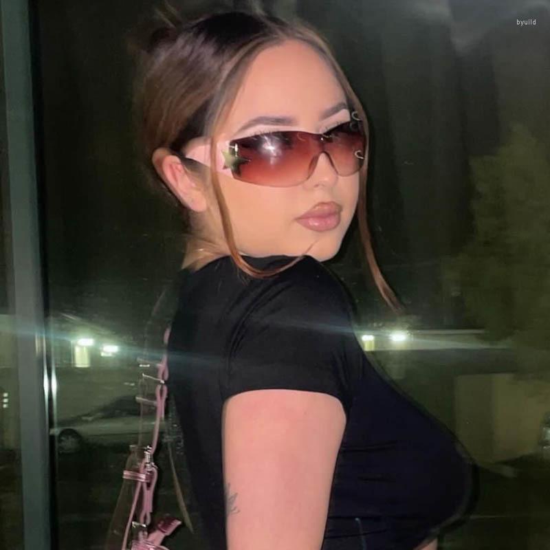 Sunglasses Wrap Around Star Rimless Women Oversized Shades Trendy Outdoor Driving Sun Glasses Men One Piece Lentes Gafas
Sunglasses Wrap Around Star Rimless Women Oversized Shades Trendy Outdoor Driving Sun Glasses Men One Piece Lentes Gafas