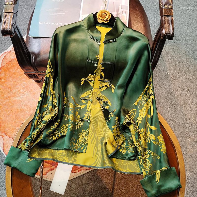Women' Jackets Designer Jacquard Trend Chinese Style Button Top Women' Spring And Summer High-End Silk Old Satin Shirt Jacket -XXL, Green
Women' Jackets Designer Jacquard Trend Chinese Style Button Top Women' Spring And Summer High-End Silk Old Satin Shirt Jacket -XXL, Green