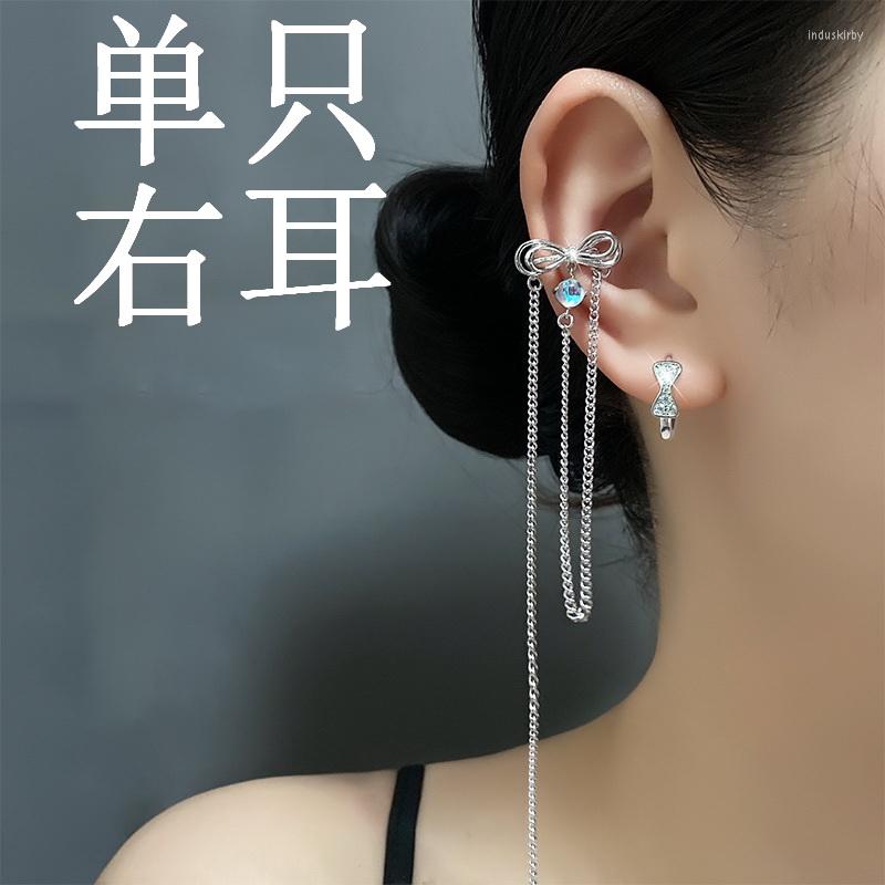 Backs Earrings Shiny Zircon Bowknot Tassel Earring Moonlight Stone Earbone Ear Clip For Women Fashion Jewelry Party Pretty Gifts
Backs Earrings Shiny Zircon Bowknot Tassel Earring Moonlight Stone Earbone Ear Clip For Women Fashion Jewelry Party Pretty Gifts