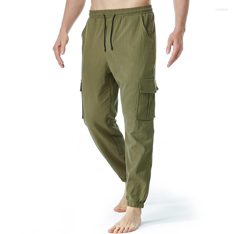 Men' Pants Men' Cotton Linen Loose Casual Cargo Pocket Male Breathable Solid Color Full Length Drawstring Jogger Yoga Trousers, K57 white
Men' Pants Men' Cotton Linen Loose Casual Cargo Pocket Male Breathable Solid Color Full Length Drawstring Jogger Yoga Trousers, K57 white