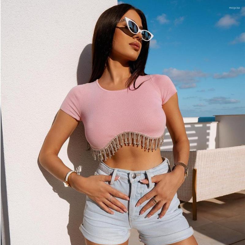 Women' T Shirts 2023 Women' Spring Stitching Metal Chain Navel Sexy T-shirt Top, Black 
Women' T Shirts 2023 Women' Spring Stitching Metal Chain Navel Sexy T-shirt Top, Black