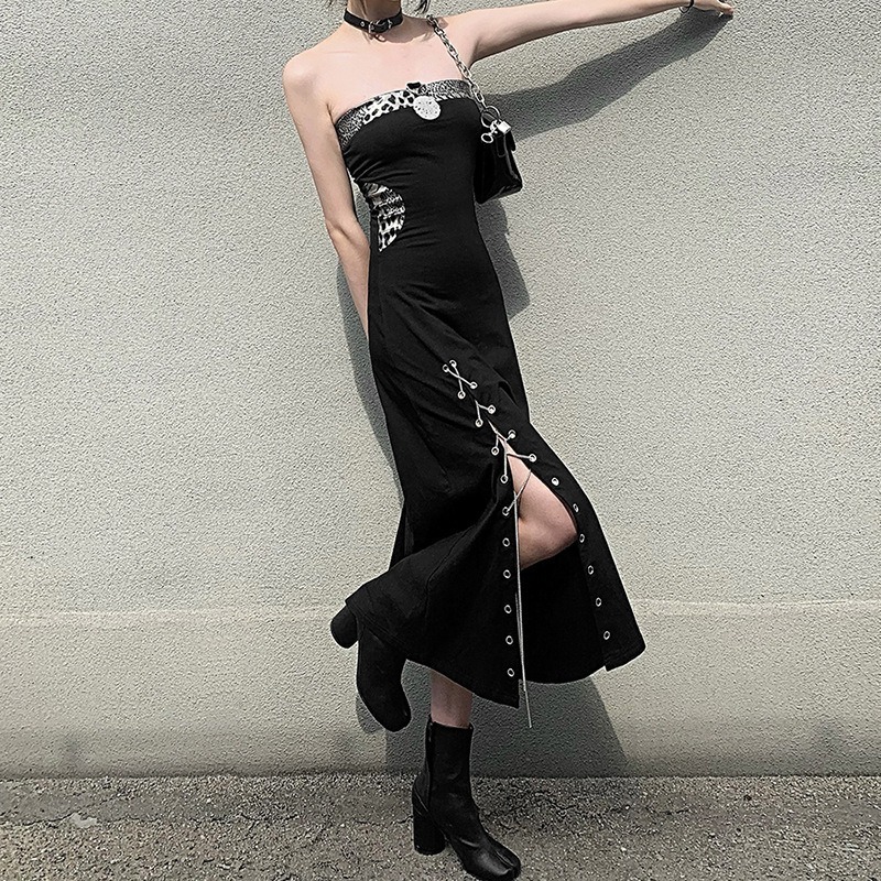 Casual Dresse Patchwork Hollow Out Chest Wrapping Strapless Summer Sexy Bodycon Side Slit Bandage Night Club Party 230512, Black
Casual Dresse Patchwork Hollow Out Chest Wrapping Strapless Summer Sexy Bodycon Side Slit Bandage Night Club Party 230512, Black