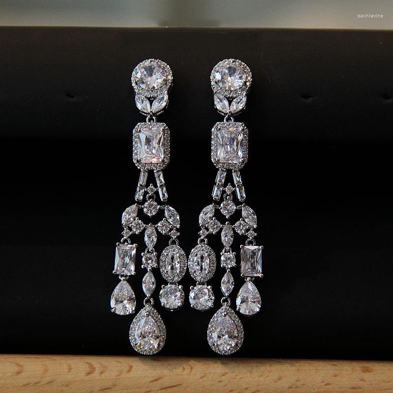 Dangle Earrings Luxury Zircon Bridal Cubic Zirconia Wedding Drop Earring For Brides Accessories Women Party Evening Dress Jewelry
Dangle Earrings Luxury Zircon Bridal Cubic Zirconia Wedding Drop Earring For Brides Accessories Women Party Evening Dress Jewelry