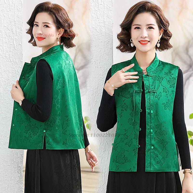 Ethnic Clothing 2023 Chinese Vintage Vest National Satin Jacquard Sleeveless Waistcoat Traditional Oriental Elegant Retro Gilet
Ethnic Clothing 2023 Chinese Vintage Vest National Satin Jacquard Sleeveless Waistcoat Traditional Oriental Elegant Retro Gilet