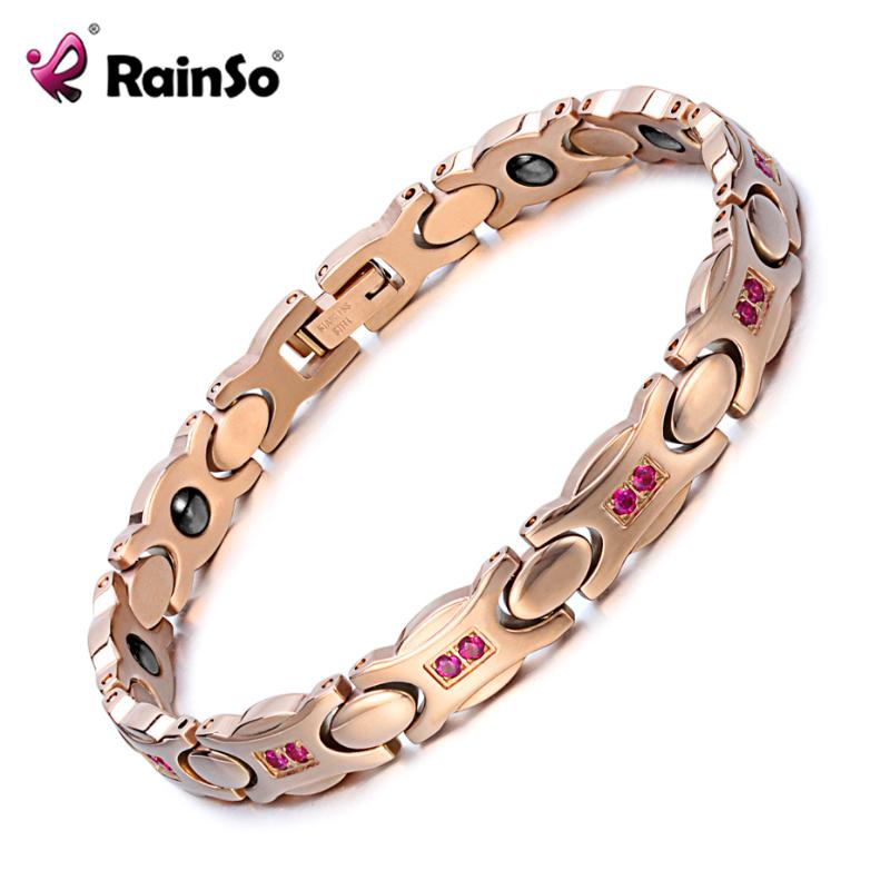 Link Bracelets Chain Rainso Fashion Rhinestone For Women Hematite Healing Bio Energy Bracelet Femme Rose Gold Stainless Steel Hand
Link Bracelets Chain Rainso Fashion Rhinestone For Women Hematite Healing Bio Energy Bracelet Femme Rose Gold Stainless Steel Hand