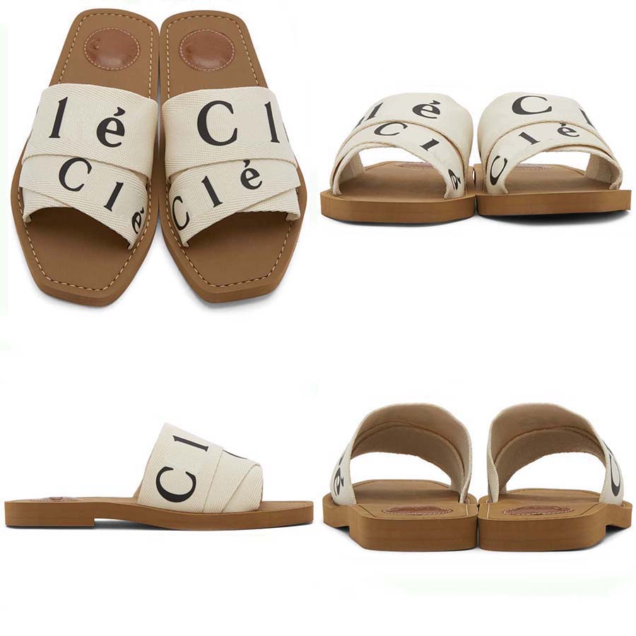 

women slippers designer sliders slides woody sandals flat mule The Maison's O signature adorns the inner sole The easy slip-on design makes this flat a summer essentia, #8