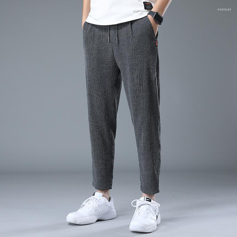 Men's Pants 2023 Summer Men's Capris Ultra-thin Ice Silk Casual Loose Imitation Cotton Linen Straight Elastic Waist Trousers, Black
Men's Pants 2023 Summer Men's Capris Ultra-thin Ice Silk Casual Loose Imitation Cotton Linen Straight Elastic Waist Trousers, Black