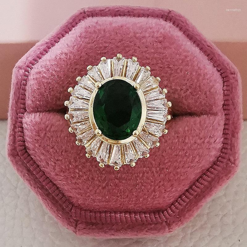 Cluster Rings 2023 Luxury Green Gold Color Oval Engagement Ring For Women Lady Anniversary Gift Jewelry Wholesale Valentine's Day
Cluster Rings 2023 Luxury Green Gold Color Oval Engagement Ring For Women Lady Anniversary Gift Jewelry Wholesale Valentine's Day