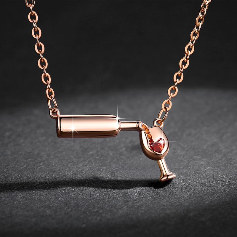 Pendant Necklaces Rose Gold Color Creative Wine Glass Necklace For Women Zircon Red Heart Cup Charm Choker ShortPendant NecklacesPendant
Pendant Necklaces Rose Gold Color Creative Wine Glass Necklace For Women Zircon Red Heart Cup Charm Choker ShortPendant NecklacesPendant