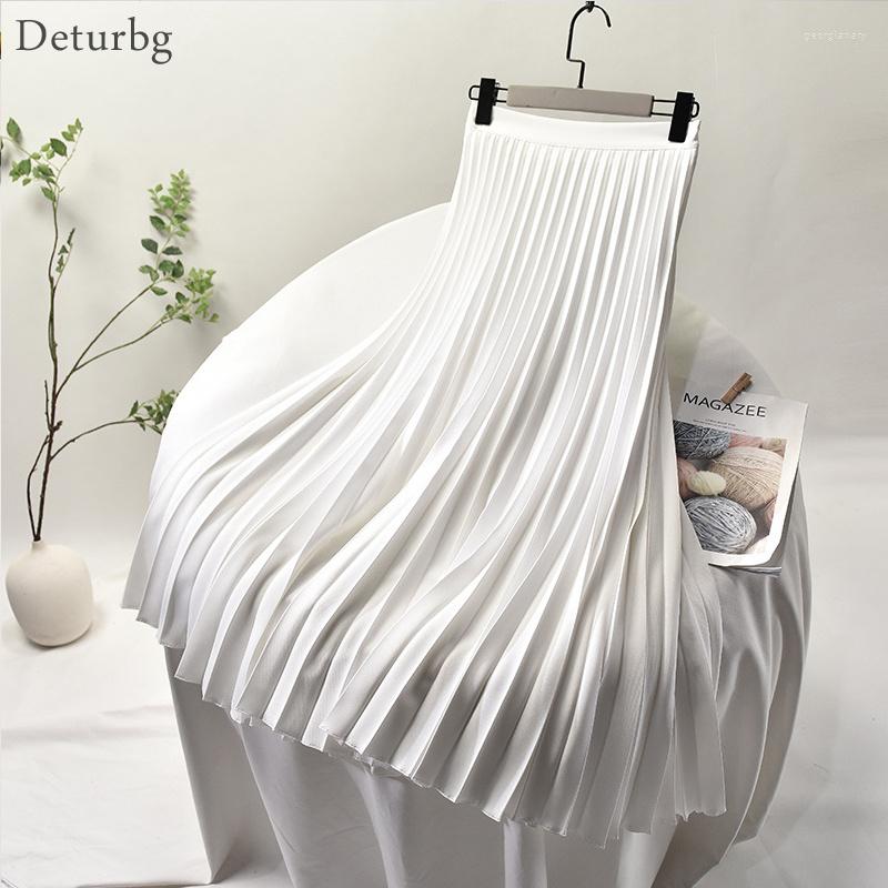 Skirts Women's Elegant Sector Pleated Twill Skirt With Chiffon Liner Female High Waist Side Zipper White Long 2023 Spring SK521
Skirts Women's Elegant Sector Pleated Twill Skirt With Chiffon Liner Female High Waist Side Zipper White Long 2023 Spring SK521