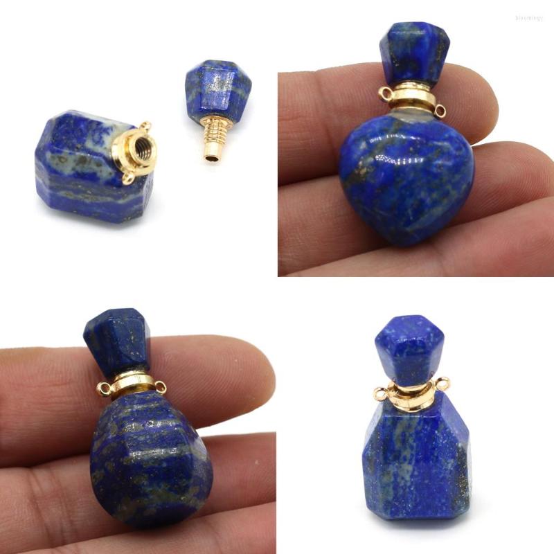 Pendant Necklaces Natural Semi-precious Stone Perfume Bottle Connector Charms Lapis Lazuli Essential Oil For Jewelry Making DIY Necklace
Pendant Necklaces Natural Semi-precious Stone Perfume Bottle Connector Charms Lapis Lazuli Essential Oil For Jewelry Making DIY Necklace