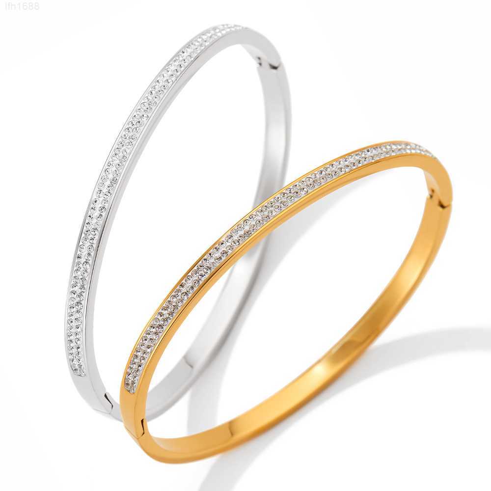 Sparkling Stainless Steel Double Row Zirconia Circle Bangle Bracelet Super Shiny Full Cubic Zircon Titanium Steel Bangles
Sparkling Stainless Steel Double Row Zirconia Circle Bangle Bracelet Super Shiny Full Cubic Zircon Titanium Steel Bangles