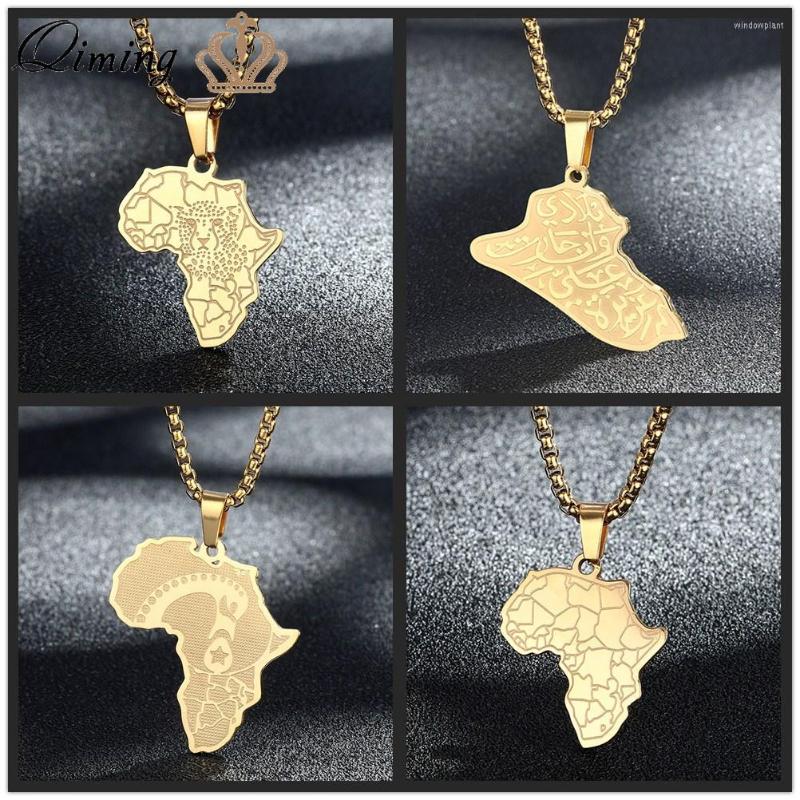 Pendant Necklaces Stainless Steel Africa Map Necklace With African Tiger Face Arabic Street Style Hip Hop Collier
Pendant Necklaces Stainless Steel Africa Map Necklace With African Tiger Face Arabic Street Style Hip Hop Collier