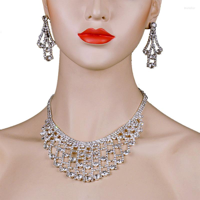 Necklace Earrings Set Chran Luxury Silver Plated Costume Party Jewelry Fashion Sparkling Rhinestone Wedding For Bridemaid, Picture shown
Necklace Earrings Set Chran Luxury Silver Plated Costume Party Jewelry Fashion Sparkling Rhinestone Wedding For Bridemaid, Picture shown