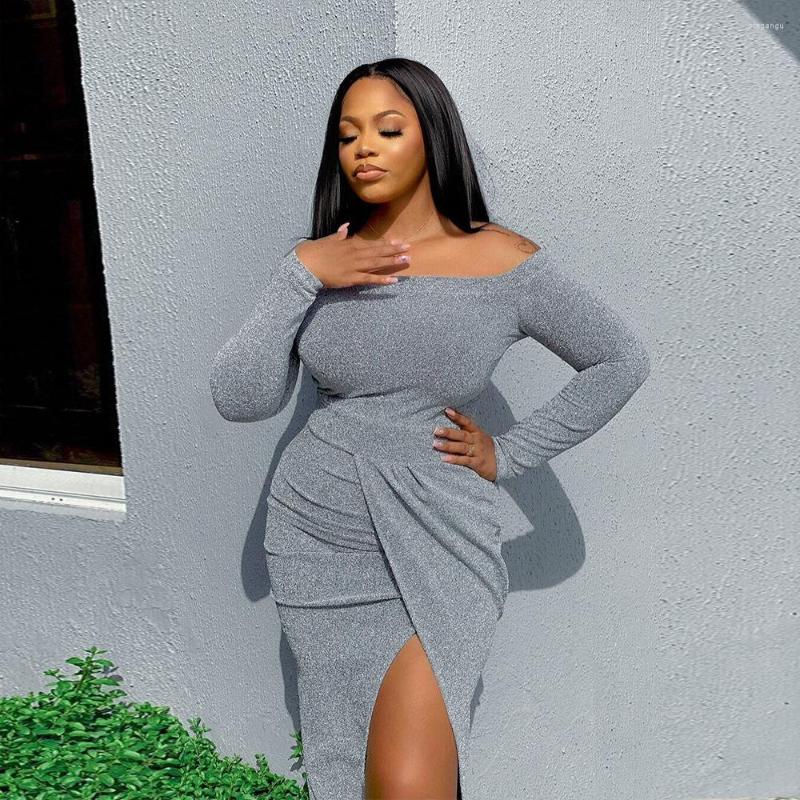 Casual Dresses EWSFV 2023 Autumn And Winter Women Fashion All Match Sexy Slim Knitted Gray Long Sleeved Dress
Casual Dresses EWSFV 2023 Autumn And Winter Women Fashion All Match Sexy Slim Knitted Gray Long Sleeved Dress