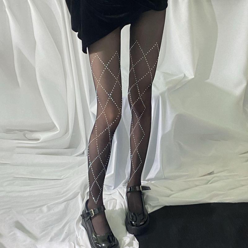 Women Socks Gaono Diamond Rhinestone Pantyhose Elastic High Waist See-Through Thin Stockings Stretchy Tights Leggings
Women Socks Gaono Diamond Rhinestone Pantyhose Elastic High Waist See-Through Thin Stockings Stretchy Tights Leggings