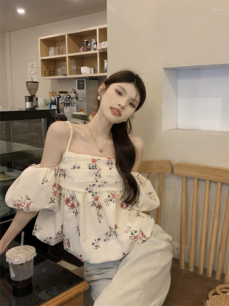 Women's Blouses Fashion Floral Off Shoulder Puff Sleeved Shirt For Women's Summer 2023 Short Slim Waist Sweet Rufflle Blouse Tops, White
Women's Blouses Fashion Floral Off Shoulder Puff Sleeved Shirt For Women's Summer 2023 Short Slim Waist Sweet Rufflle Blouse Tops, White