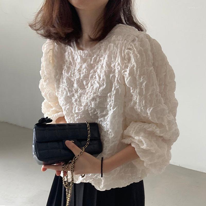 Women's Blouses Women 2023 Korean Fashion Simple Wild Round Neck Pullover Loose Pleated Design Bubble Cotton Shirt Blouse Top, Khaki
Women's Blouses Women 2023 Korean Fashion Simple Wild Round Neck Pullover Loose Pleated Design Bubble Cotton Shirt Blouse Top, Khaki