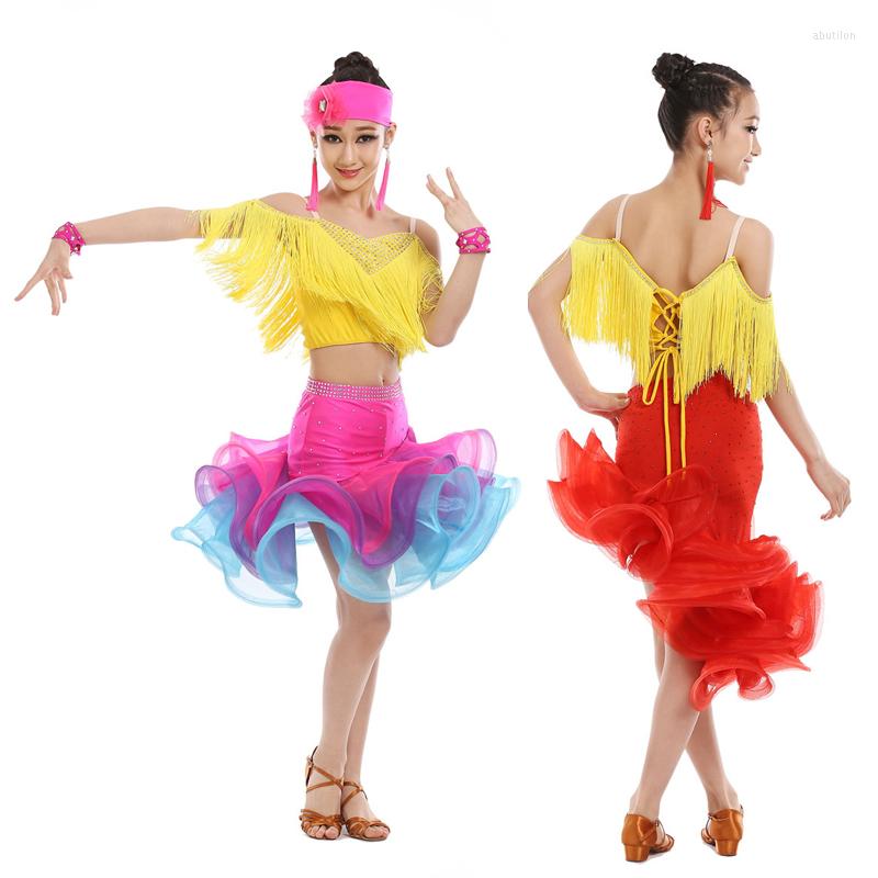 Stage Wear Children Professional Latin Dancing Dress Girls Ballroom Dance Competition Dresses Kids Tassels Modern Jazz Costumes, Red
Stage Wear Children Professional Latin Dancing Dress Girls Ballroom Dance Competition Dresses Kids Tassels Modern Jazz Costumes, Red