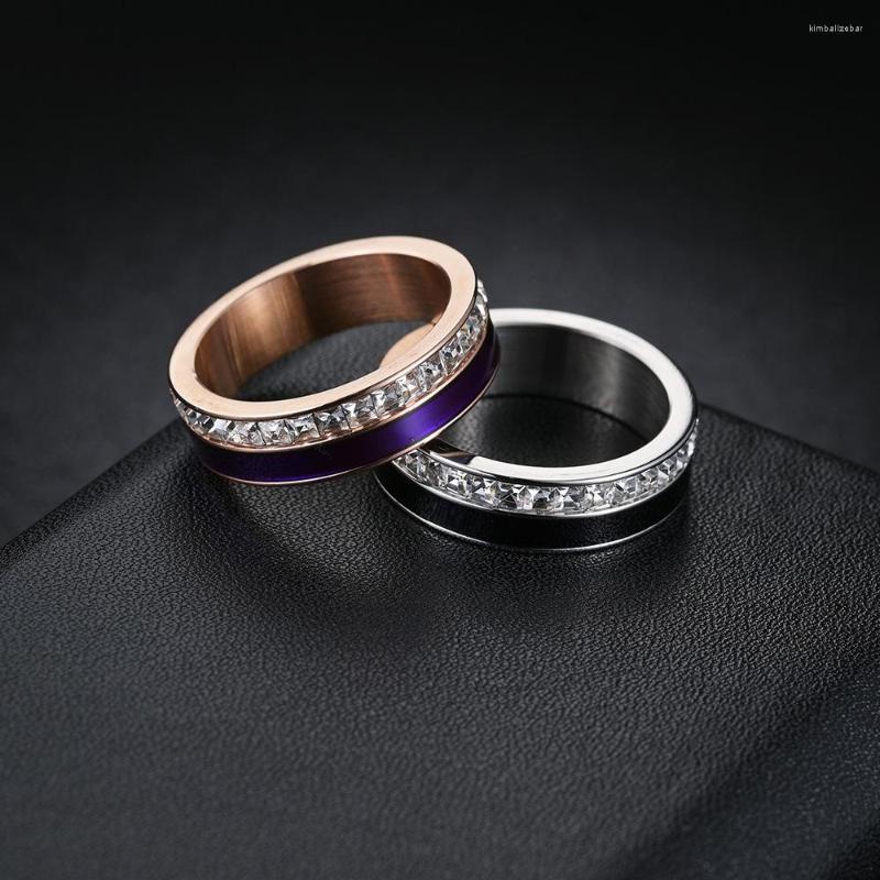 Wedding Rings Stainless Steel Couple Minimalist Square Zircon Purple Black Finger Accessories White Gold Plated Women Jewelry KBR146
Wedding Rings Stainless Steel Couple Minimalist Square Zircon Purple Black Finger Accessories White Gold Plated Women Jewelry KBR146
