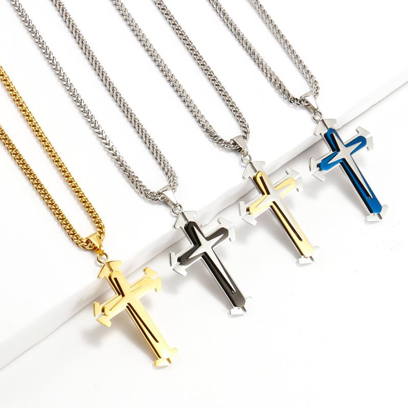 Pendant Necklaces Hip Hop Punk Stacking Cross Necklace For Men Women Stainless Steel Link Choker Chain Fashion Jewelry Accessories GiftsPend
Pendant Necklaces Hip Hop Punk Stacking Cross Necklace For Men Women Stainless Steel Link Choker Chain Fashion Jewelry Accessories GiftsPend