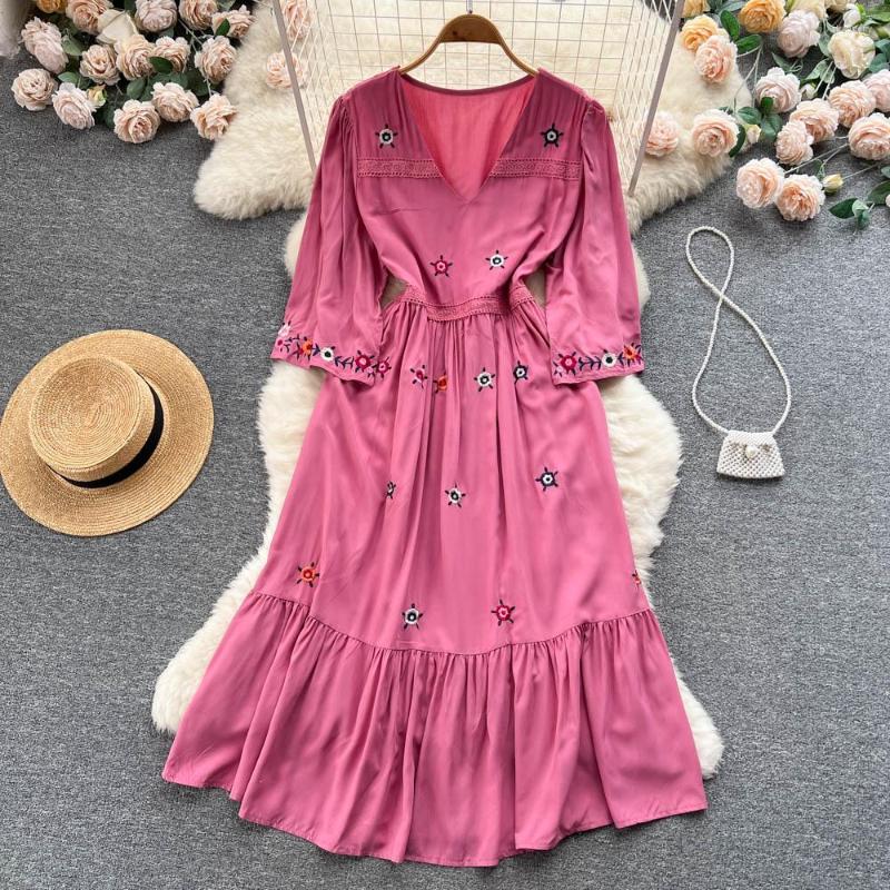Party Dresses Fashion French A-line Dress Women' Spring Summer V Neck Short Sleeve Elegant Clothes Vintage Vestidos J861, Green
Party Dresses Fashion French A-line Dress Women' Spring Summer V Neck Short Sleeve Elegant Clothes Vintage Vestidos J861, Green