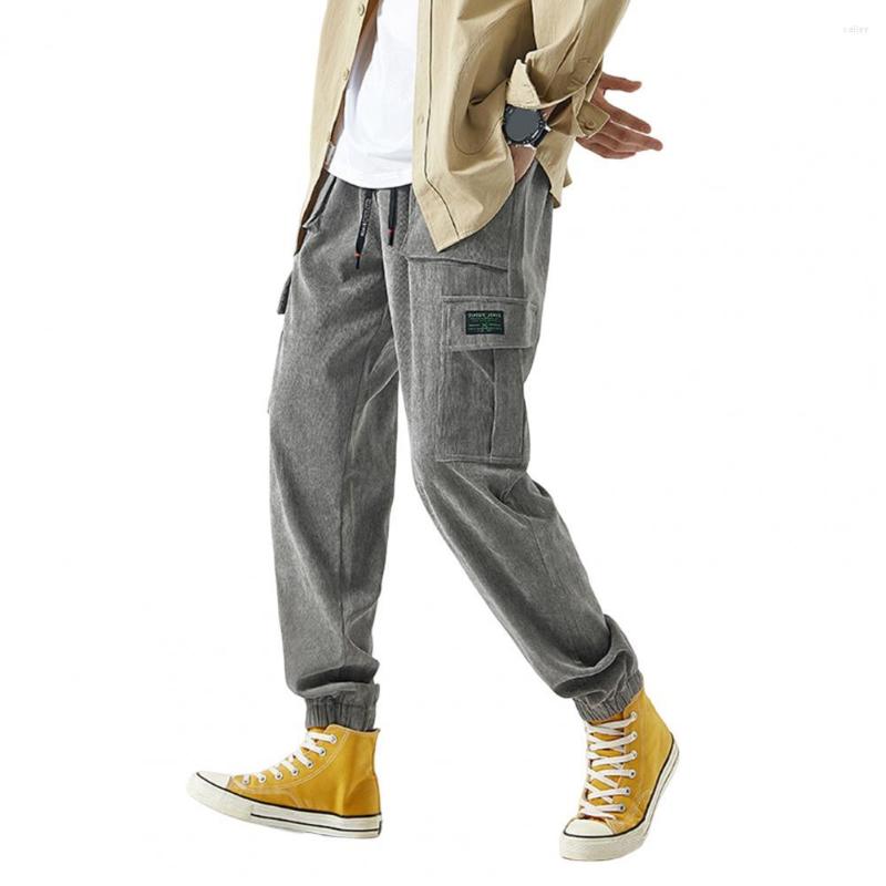 Men's Pants Men Cargo Elastic Waist Drawstring Multiple Pockets Corduroy Solid Color Warm Ankle-banded Deep Crotch Sweatpants, Black
Men's Pants Men Cargo Elastic Waist Drawstring Multiple Pockets Corduroy Solid Color Warm Ankle-banded Deep Crotch Sweatpants, Black