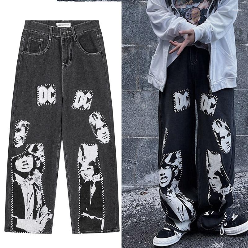 Men's Jeans Harajuku Vintage Cartoon Anime Figure Black Loose Men's Street Dress Rock Punk Casual Straight Wide Leg Pants Women's
Men's Jeans Harajuku Vintage Cartoon Anime Figure Black Loose Men's Street Dress Rock Punk Casual Straight Wide Leg Pants Women's