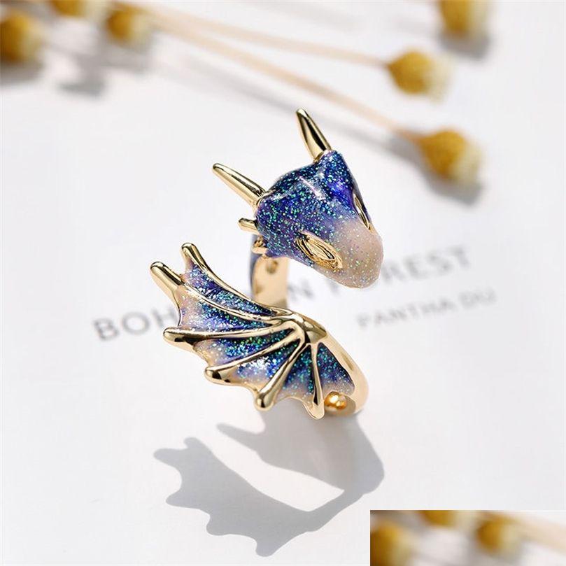 Rings Original Design Starry Sky Small Blue Dragon Opening Ring Colorf Fresh And Unique Craftsmanship Charm Womens Sier Jewe Dh3Lb
Rings Original Design Starry Sky Small Blue Dragon Opening Ring Colorf Fresh And Unique Craftsmanship Charm Womens Sier Jewe Dh3Lb