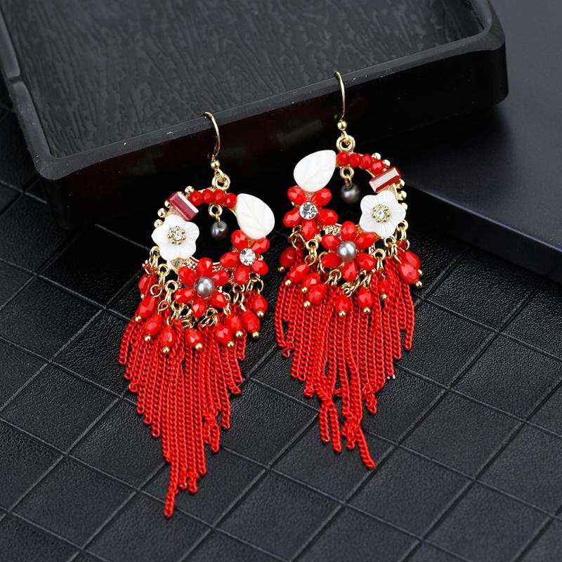 Dangle Earrings & Chandelier SUNSPICEMS Tassels Earring For Women Handmade Shell Flower Bohemia Long Wedding Drop Gypsy Bridal Gift Bijoux
Dangle Earrings & Chandelier SUNSPICEMS Tassels Earring For Women Handmade Shell Flower Bohemia Long Wedding Drop Gypsy Bridal Gift Bijoux