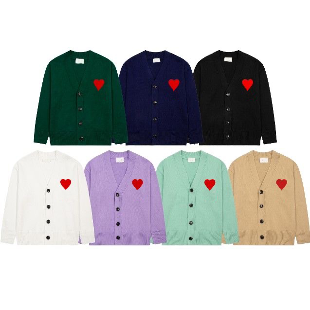 Paris Designer Men's Sweater amis knitted Love Jacquard Cardigan Sweater for Men and Women Top
Paris Designer Men's Sweater amis knitted Love Jacquard Cardigan Sweater for Men and Women Top