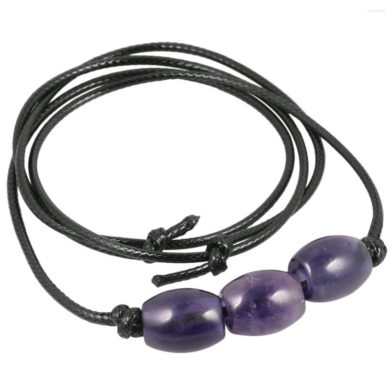 Chains Natural Amethyst Crystal Stone Bead Necklace For Women Men Handmade Jewelry With Adjustable Cord
Chains Natural Amethyst Crystal Stone Bead Necklace For Women Men Handmade Jewelry With Adjustable Cord