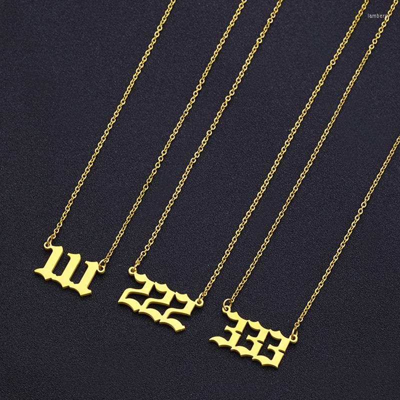 Chains Fashion Lucky Number Pendant Necklace Stainless Steel Gold Color Men Women 111 To 999 Jewelry Gift
Chains Fashion Lucky Number Pendant Necklace Stainless Steel Gold Color Men Women 111 To 999 Jewelry Gift