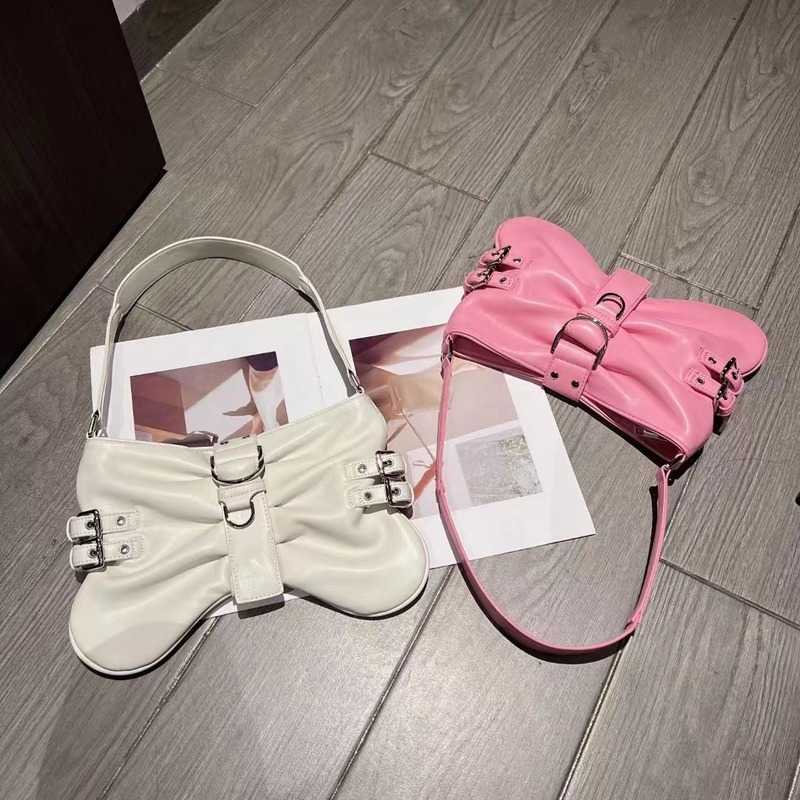 Spring And Summer New Sweet Jubilee Spice Girl Butterfly Pleated Bag Shoulder Handbag Large Capacity Female Bags 0615