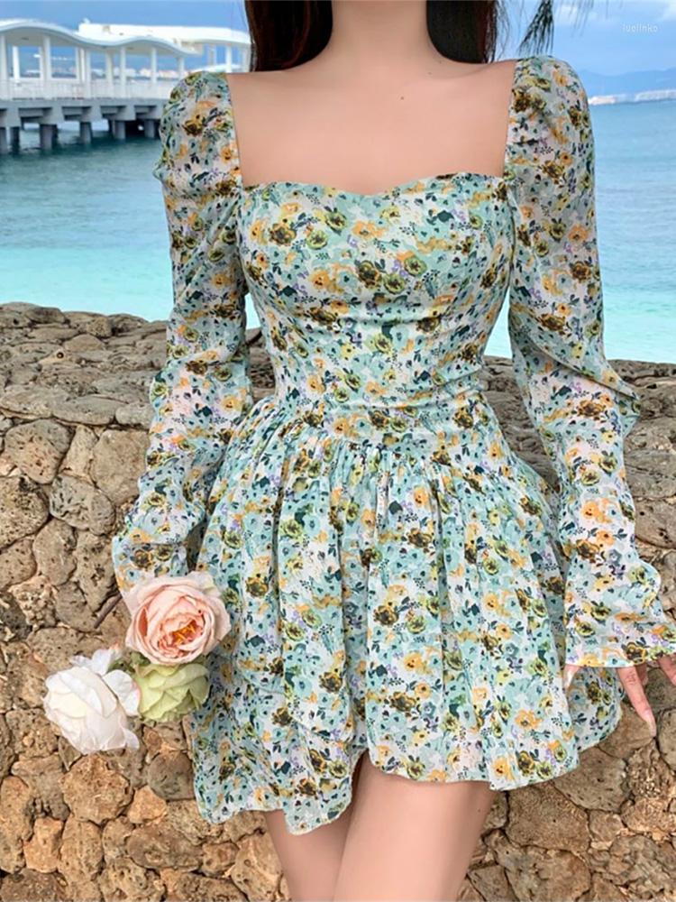 Casual Dresses Floral Dress Holiday Sweet Chiffon Sexy Long Sleeve Square Collar 2023 Women' Summer Sundress Robe Boheme Femme Clothes, Dark grey
Casual Dresses Floral Dress Holiday Sweet Chiffon Sexy Long Sleeve Square Collar 2023 Women' Summer Sundress Robe Boheme Femme Clothes, Dark grey