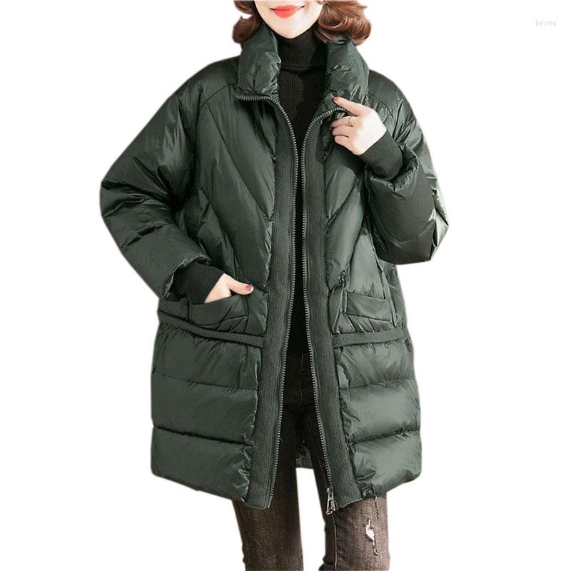 Women's Trench Coats 2023 Fashion Winter Thicken Cotton-padded Jacket Women Large Size Parka Middle-Aged Female Warm Top Down Cotton KW1161, Black 
Women's Trench Coats 2023 Fashion Winter Thicken Cotton-padded Jacket Women Large Size Parka Middle-Aged Female Warm Top Down Cotton KW1161, Black