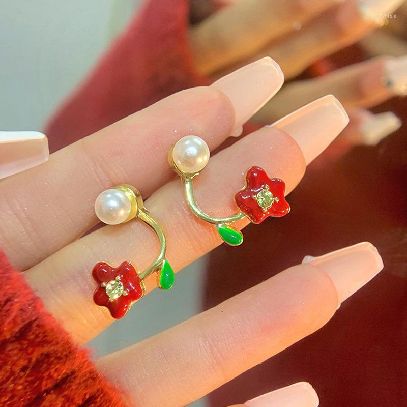 Dangle Earrings Red Pearl Flower Women's 2023 Fashion Small Design Exquisite Drop Earring Jewelry Gifts
Dangle Earrings Red Pearl Flower Women's 2023 Fashion Small Design Exquisite Drop Earring Jewelry Gifts