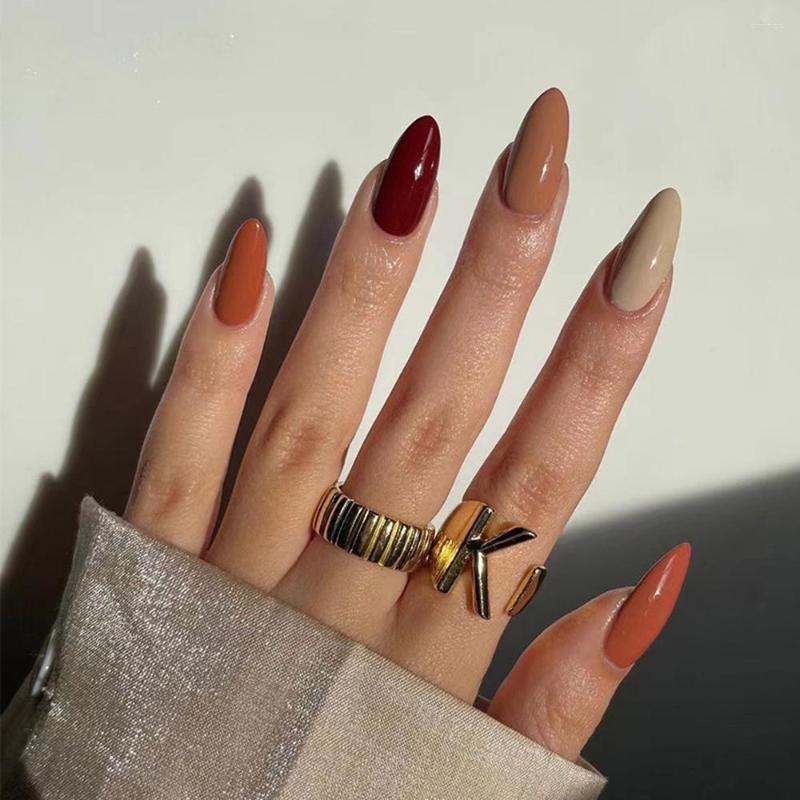 False Nails Autumn Winter Fake Stiletto 24pcs Wearable Four Solid Colors Nail Press On Long Almond Full Cover Manicure Tips, Jelly glue model
False Nails Autumn Winter Fake Stiletto 24pcs Wearable Four Solid Colors Nail Press On Long Almond Full Cover Manicure Tips, Jelly glue model