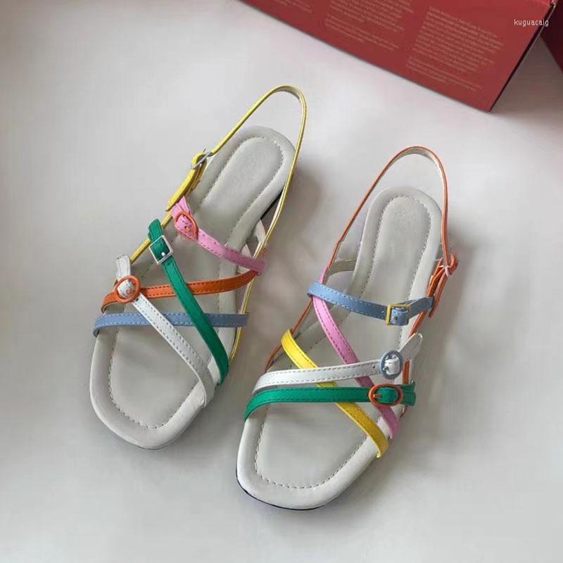 Sandals Est Mixed Color Roman With Flat Bottom For Women In Summer Hollow Buckle Square Head Cross Narrow Band Shoes, White
Sandals Est Mixed Color Roman With Flat Bottom For Women In Summer Hollow Buckle Square Head Cross Narrow Band Shoes, White